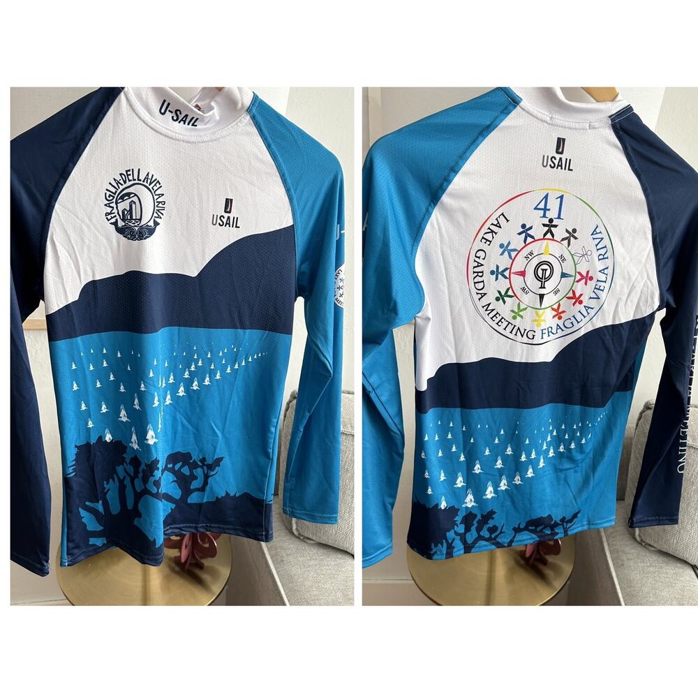 Usail Swimming Top Rash Guard Beach Summer Vacation Size Xs Made I. Italy